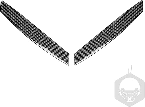 Vista 11 de RRX Cubierta de marco para manija interior de la puerta del automóvil, calcomanía de fibra de carbono negro real para puerta de agarre abierto, Hadle