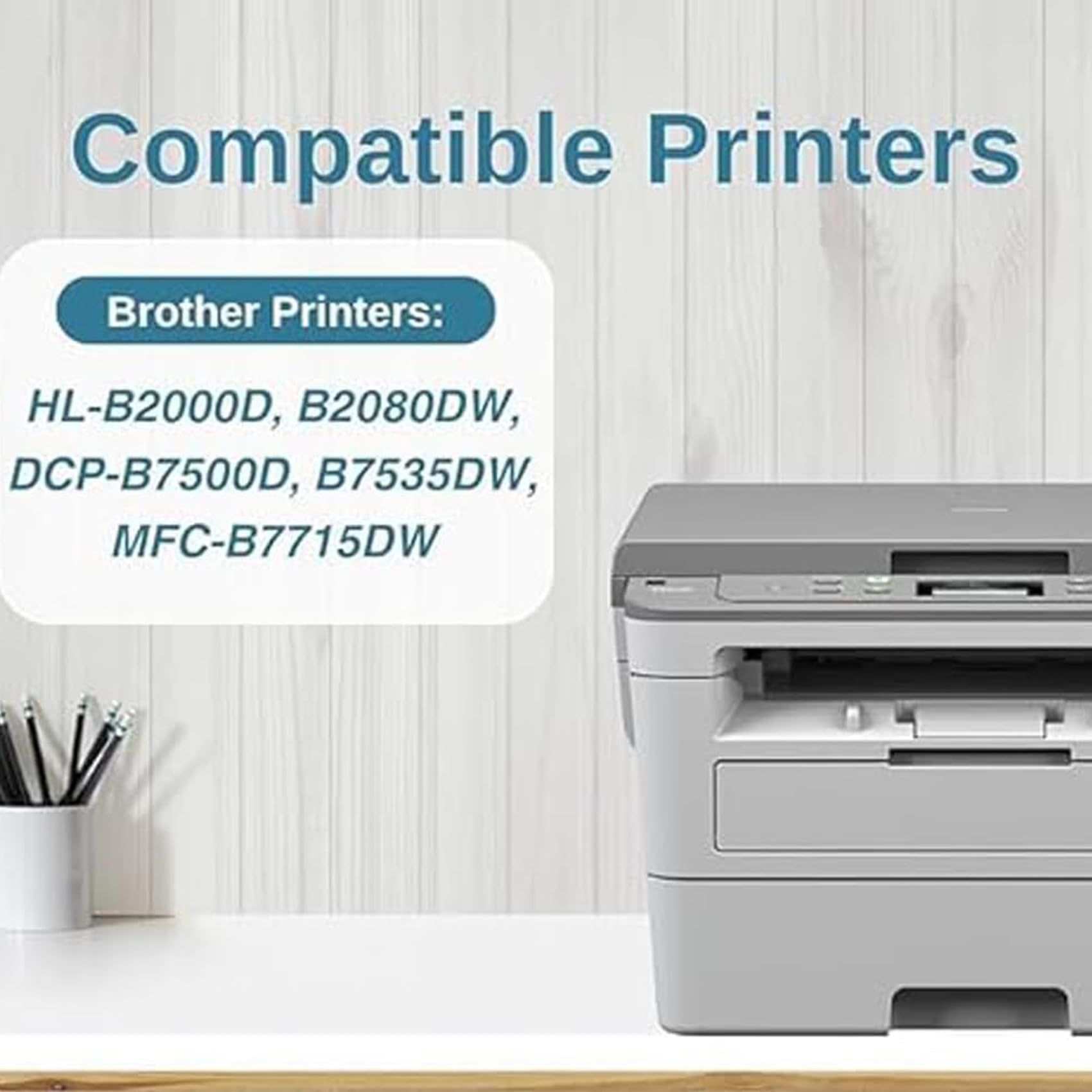 Hynear TN B021 Drum Unit for Brother HL-B2000D, HL-B2080DW, DCP-B7500D, DCP-B7535DW, MFC-B7715DW Printers 1