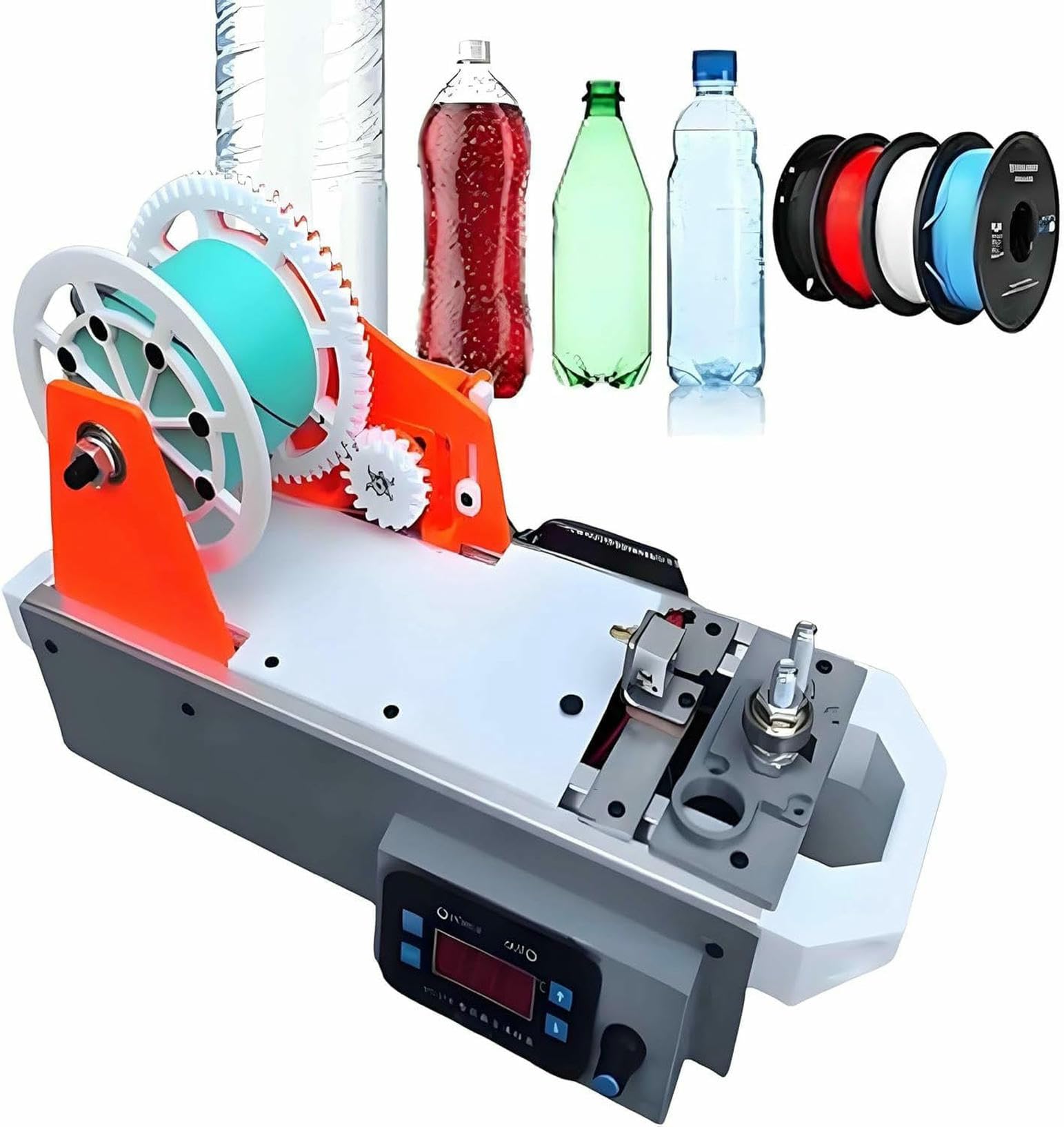 Recyclage de Bouteilles Pet recyclées, Machine à Filament Pet recyclé pour Impression 3D, Extrudeuses pour imprimantes 3D avec Affichage numérique, Machine à Filament de Bureau