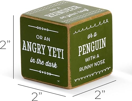 Miniatura 4 de DEMDACO Would Yule Rather Retro Colorido 2 x 2 Madera Compuesto Juego de dados de vacaciones