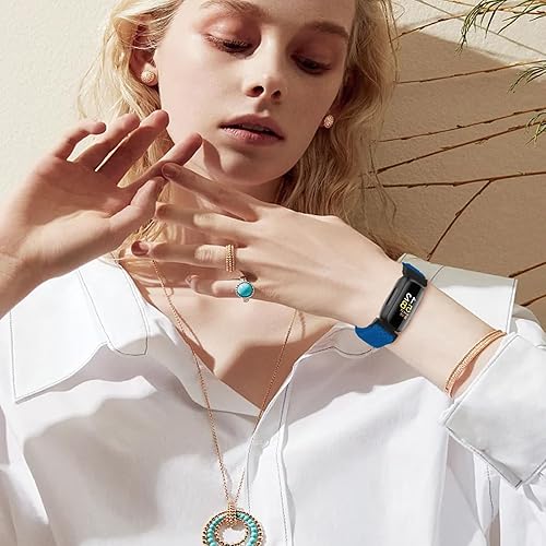 Miniatura 5 de FTYQUEE Correas elásticas trenzadas ajustables compatibles con Fitbit Inspire 3Inspire 2Inspire HRInspireAce 3Ace 2 para mujeres y hombres, pulseras