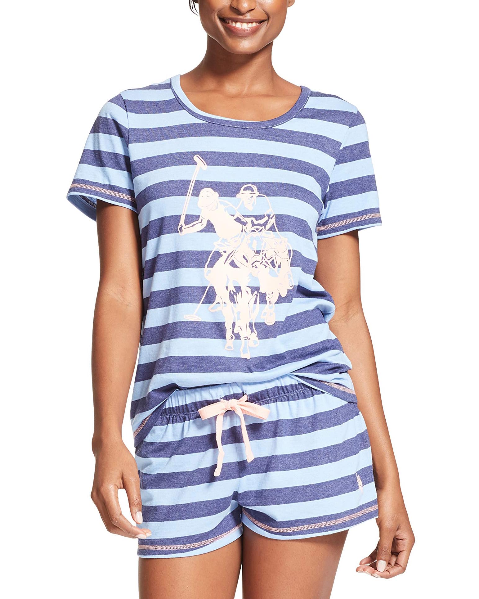 Summer Pajamas for Women 2 Piece with T-Shirt and Shorts - Summer PJs for Women Set