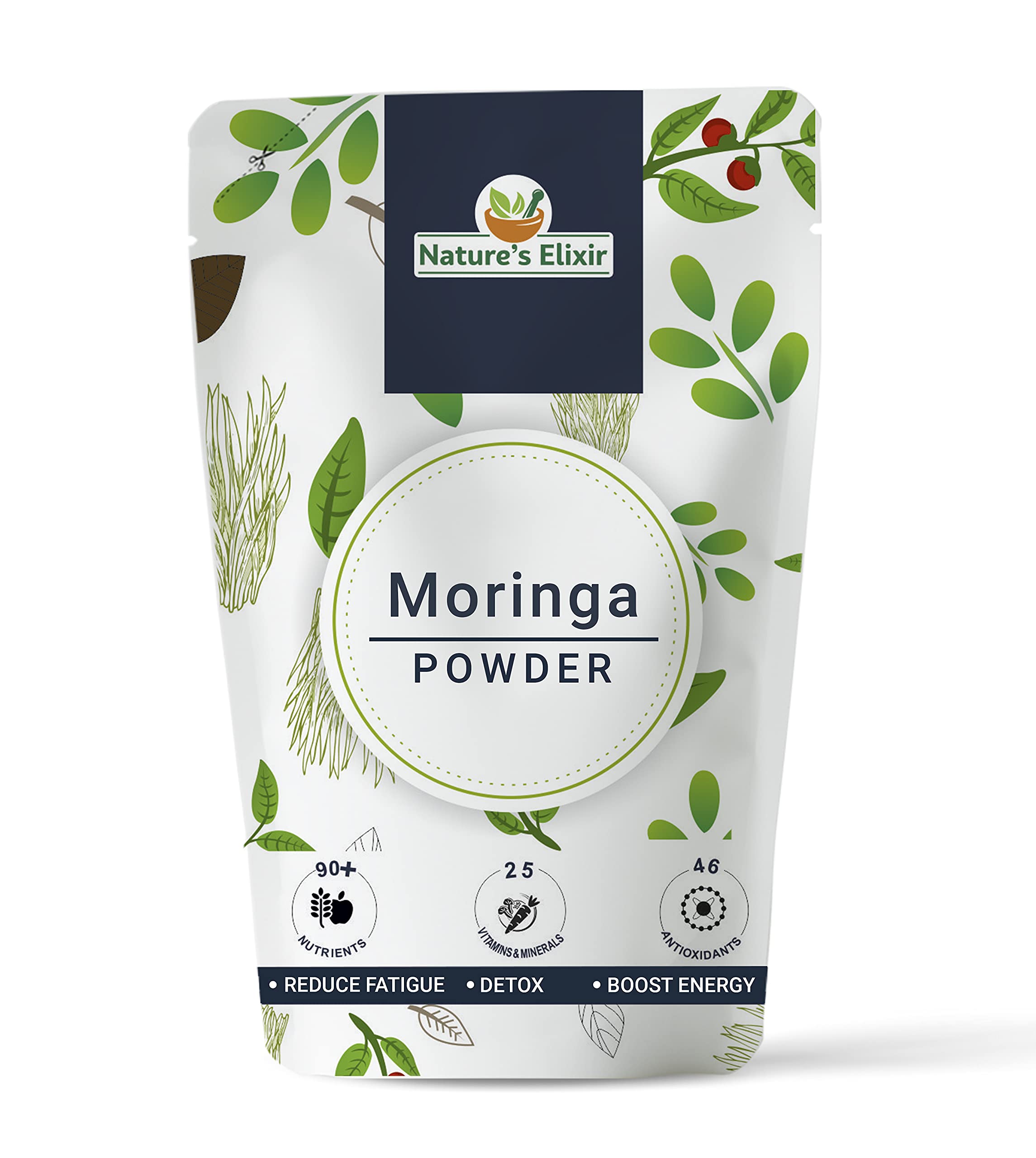 Nature's Elixir Moringa leaf Powder for weight Loss 400 gm || Gut Health || Superfood Rich in Antioxidants & Natural Immunity Booster