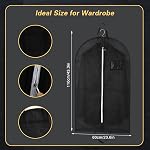 Garment Bag for Hanging Clothes, Black Suit Bag Cover for Men Travel, Foldable Garment Bags for Hanging Clothes, Breathable Dance Costume Storage, 23.6x43.3inch Dress Protector with Zipper