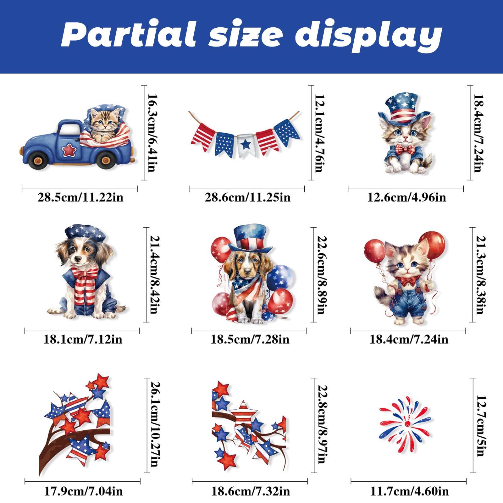 AhfuLife USA 4th of July Window Clings for 250 Years Anniversary - Image 3