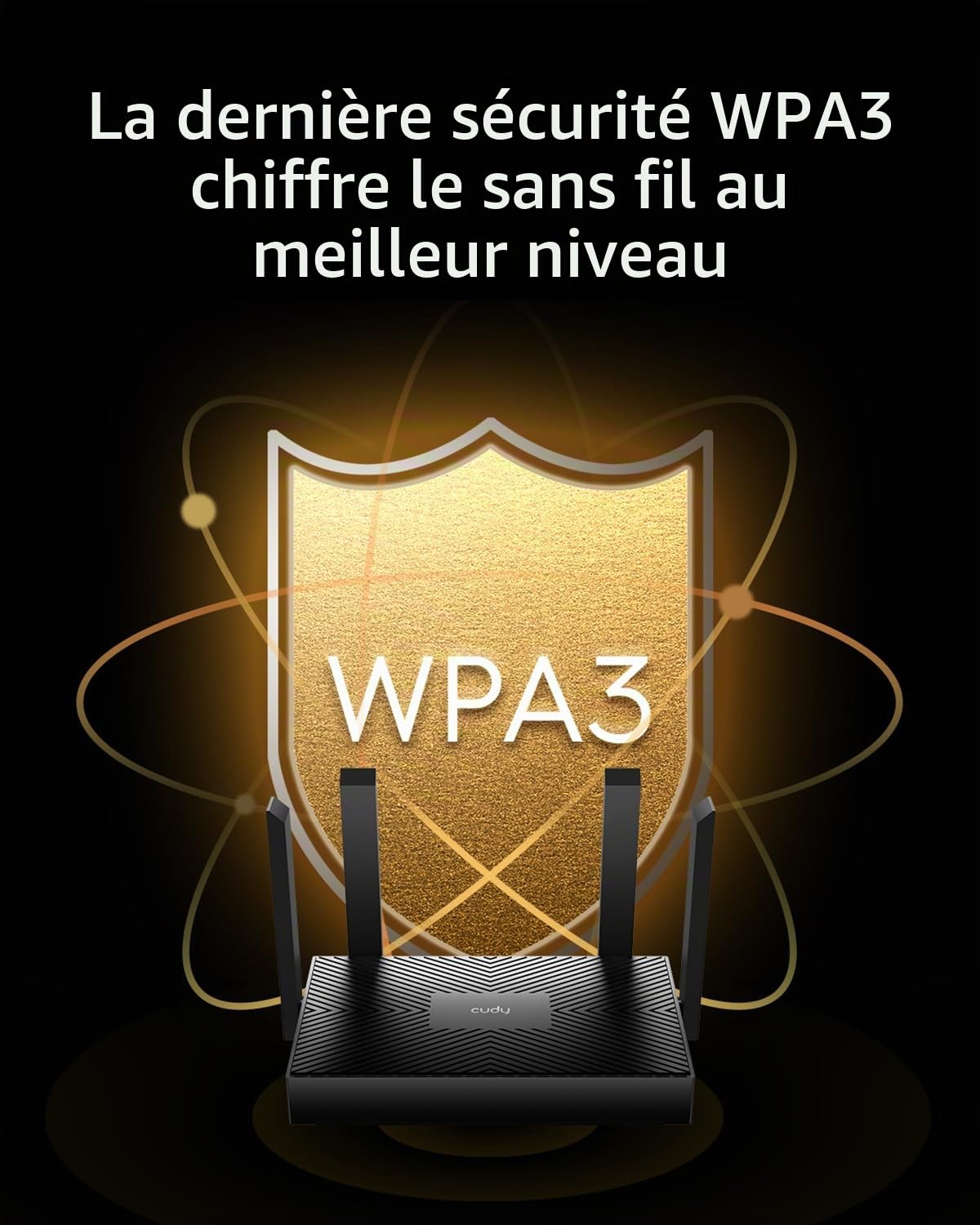 Cudy WR1500 AX1500 Routeur Double Bande Wi-Fi 6, Point d'Accès, Antennes 5 dBi, MU-MIMO, Beamforming, OFDMA, WPA3 | 1201+300 Mbps wifi 6, 4x GbE, 4 antennes, 1024-QAM, client VPN WG/PPTP/L2TP, 60 appareils, câble inclus, professiona