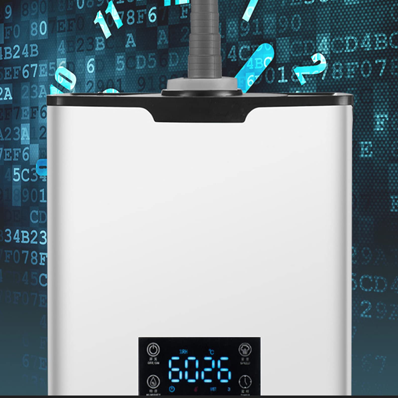 Umidificatore, Umidificatore industriale, Serbatoio dell'acqua con riempimento dall'alto da 6,5 litri, Nebbia a 3 modalità, Spegnimento automatico, Umidificatore d'aria ultra silenzioso per auto
