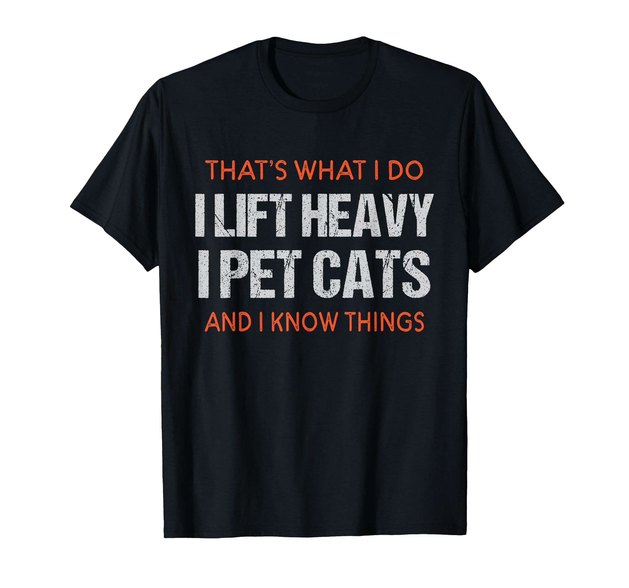 Funny Gym Workout Weightlifting Cat Animal Themed Saying T-Shirt