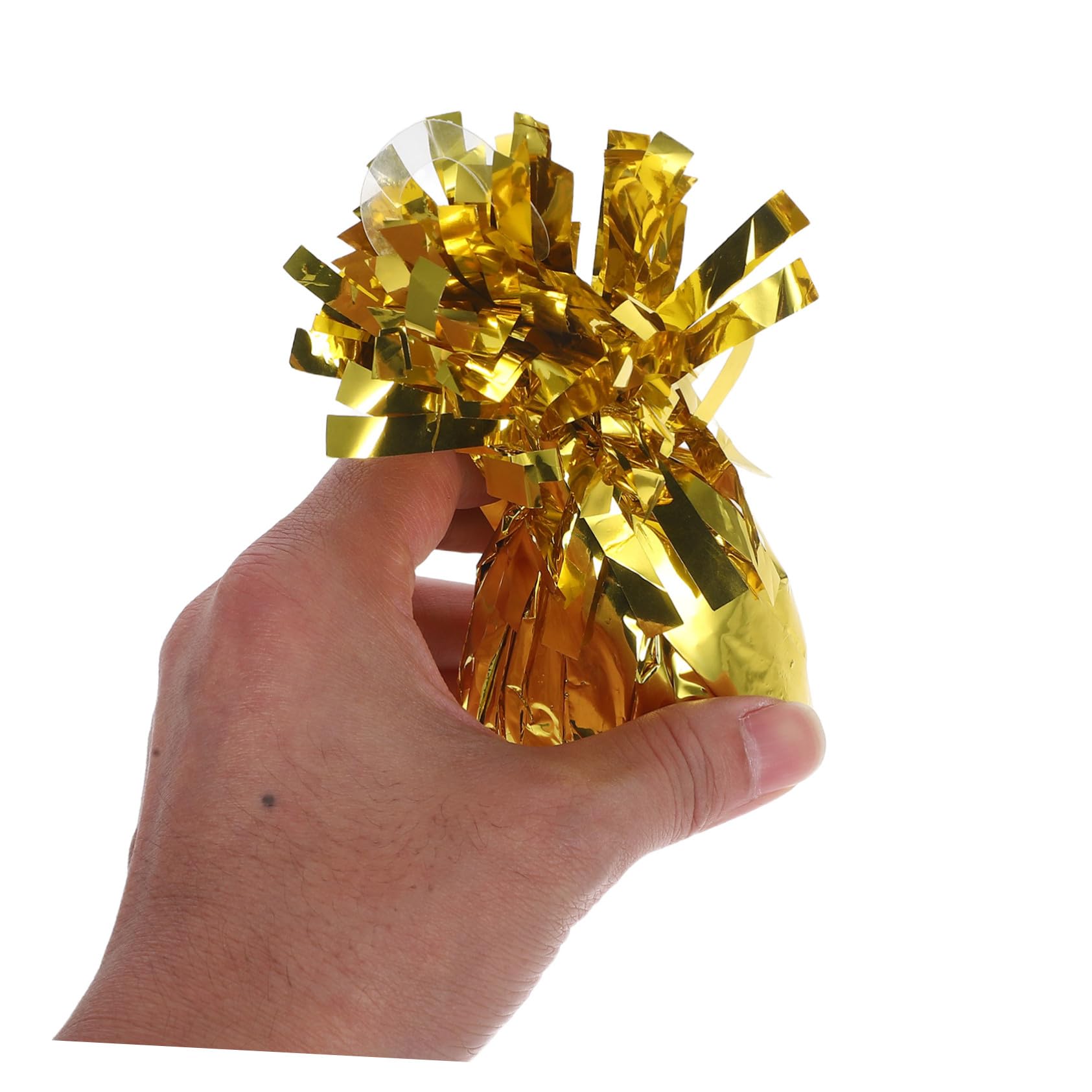 Ballongewichte 6 Stück Gold aus PVC, Zement und Kunststoff für Events | Geeignet für Folien und Latexmodelle, Drinnen Wie Draußen Nutzbar, Hält Aufsteigende Luft Sicher Unten