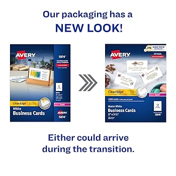 ugm4secベジット Amazon.com : Avery Clean Edge Printable Business Cards with