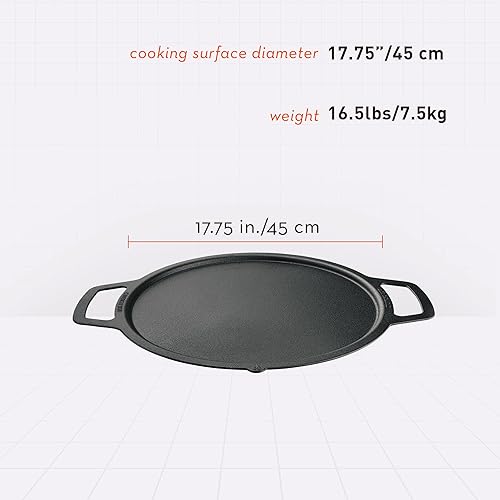 Solo Stove Plancha grande de hierro fundido, utensilios de cocina para hoguera y yukon, accesorio para chimenea, superficie de cocción 17.75", peso