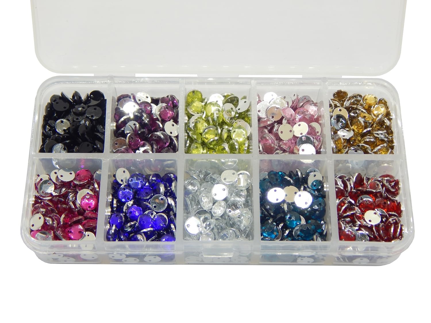 CraftbuddyUS 50 Pezzi 14 Mm MISTI Rotondi Da Cucire Su Pietre Di - Foto 6