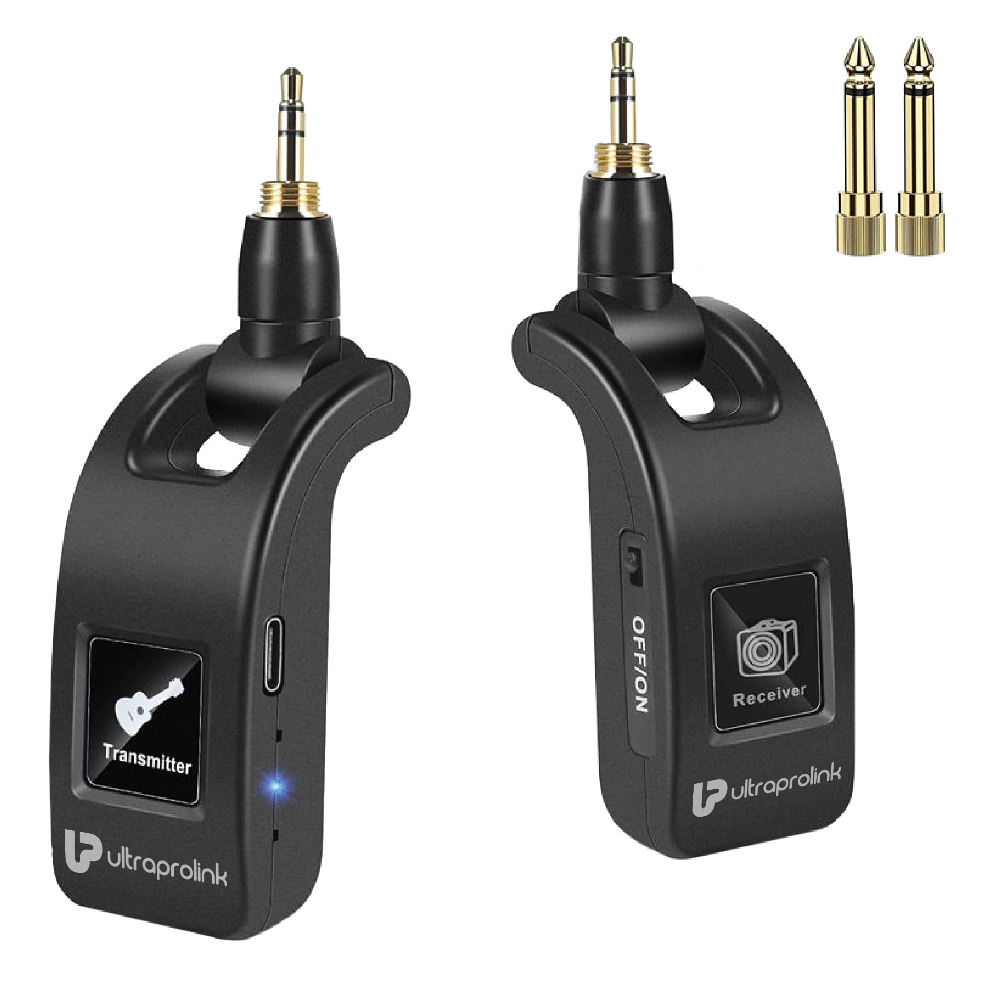 UltraProlink UnPlug Wireless Guitar Transmitter Receiver Set | 2.4GHz, Low Latency, 48kHz/16-bit Audio |10H Battery, Type-C Charging |3.5mm & 6.35mm Dual Plug | 98Ft Range|UM1196-1-image-46