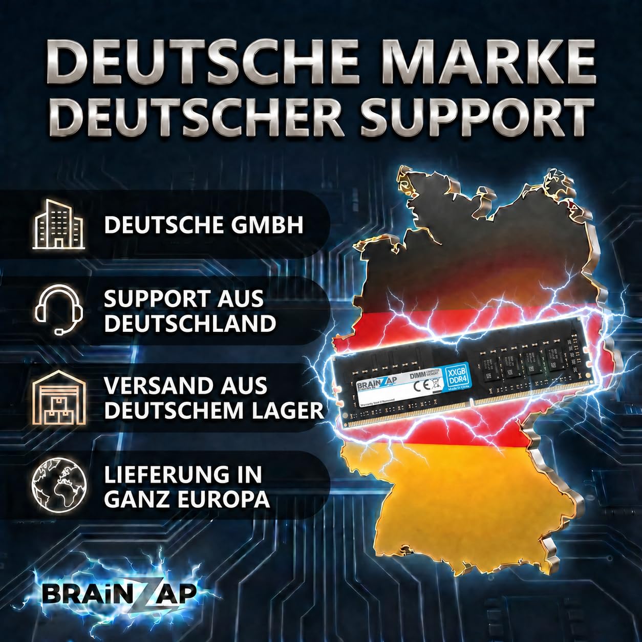 BRAINZAP 8 GB DDR4 RAM DIMM PC4-2133P-UAB-10 1Rx8 2133 MHz 1,2 V CL15 komputer stacjonarny pamięć bez buforowanej pamięci ECC