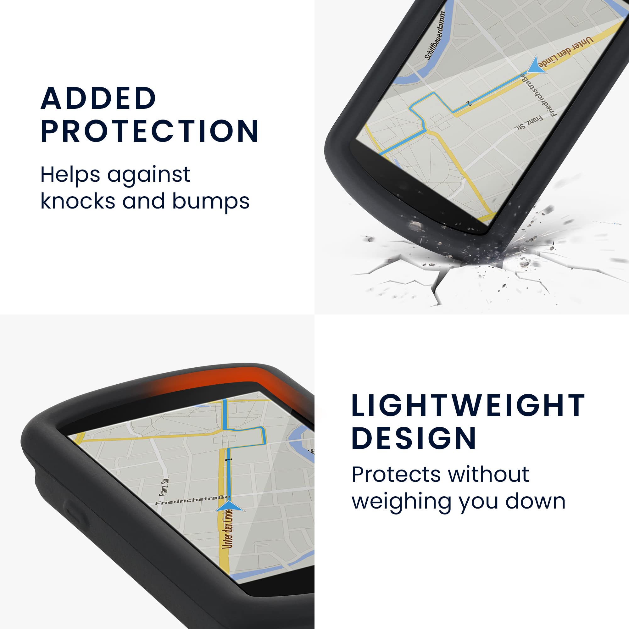 kwmobile Etui kompatybilne z IGPSPORT BiNavi Air – silikonowe etui na rower GPS – czarne