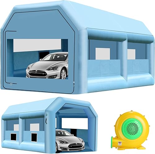 Cabina de pintura inflable con sopladores y sistema de filtro de aire de doble capa Pintura portátil de la cabina de espray