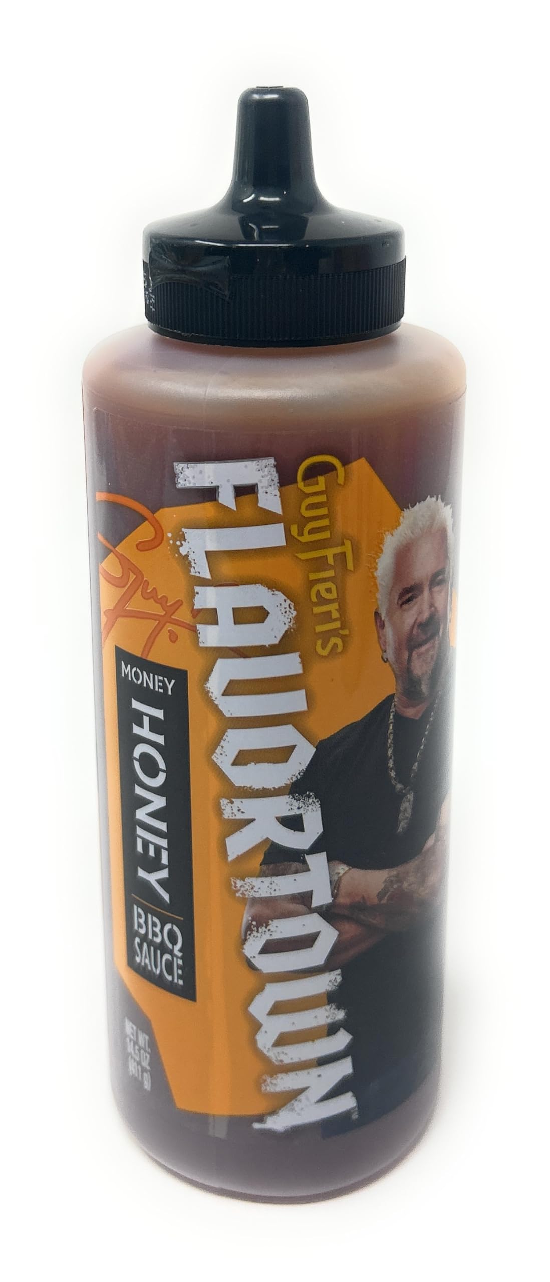 Guy Fieri's Flavortown Money Honey BBQ Sauce - Sweet Honey Barbecue Sauce for Chicken Wings & Ribs - 14.5 Ounce Bottle (Pack of 1)