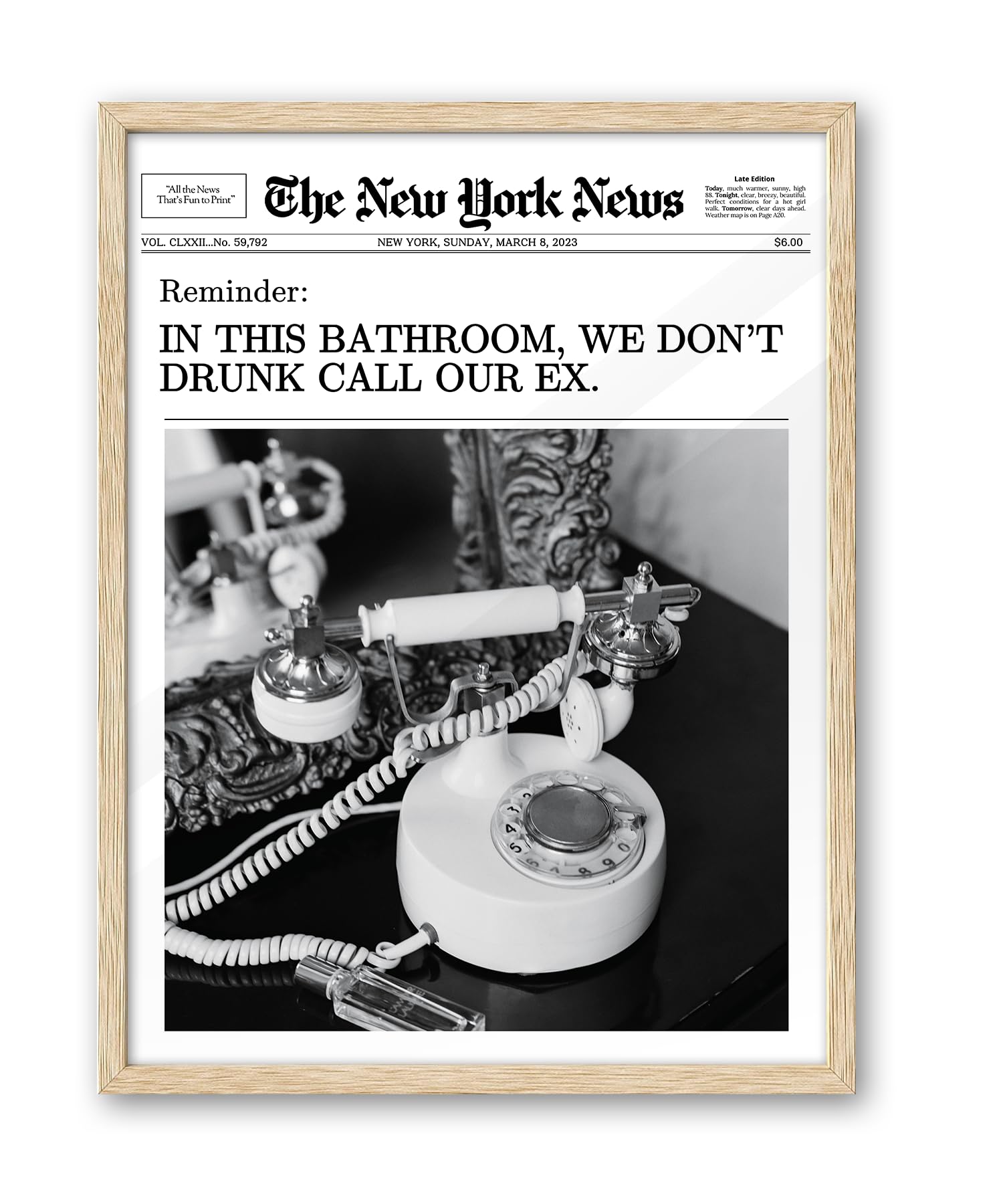 Wall Art 88 Days Before Today IHery Natural OAK Wood Trendy Retro