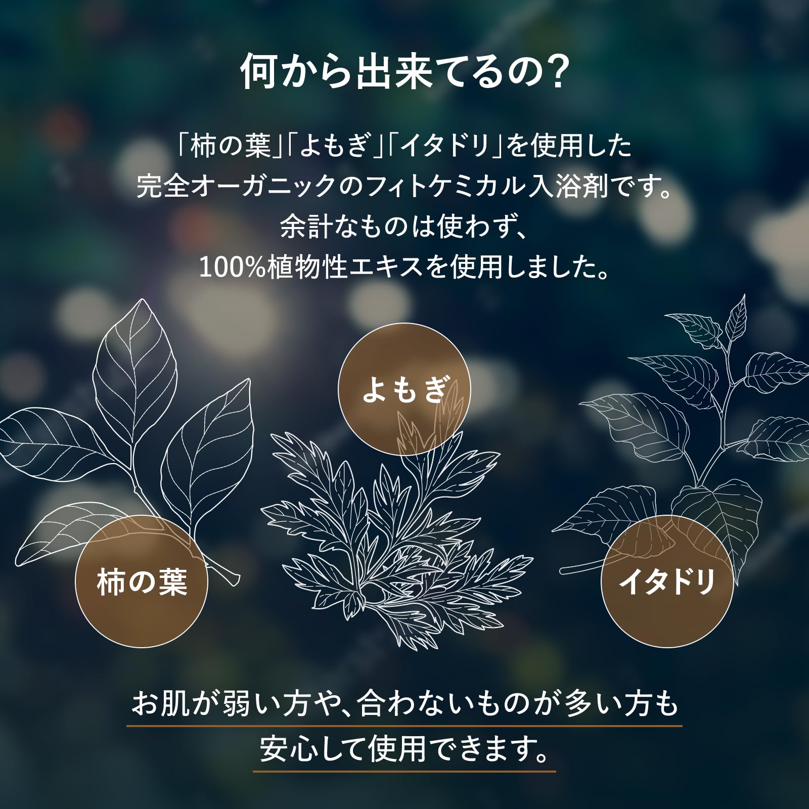 Amazon.co.jp: sus4 サスフォー 無添加 入浴剤 オーガニック 柿の葉