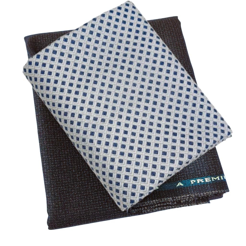 chini RAMSAGAR Polycotton Unstitched pant-shirt fabric combo | Shirt 2.25 m, pants 1.20 m | Perfect for casual and formal wear | Sewing material for men | polyblend Shirt and Trouser Fabric-picture-36