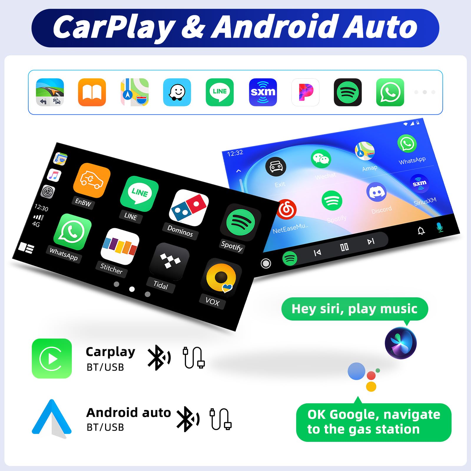 OiLiehu Single Din Touchscreen DAB+ Car Stereo with Wireless CarPlay Android Auto - Image 3