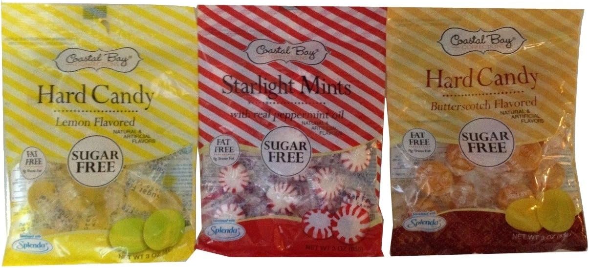 Coastal Bay Sugar Free Hard Candy 3-Piece Variety Bundle
