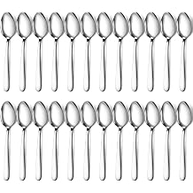 Pleafind Dinner Spoons - 24 Pcs 7.4 Inch Spoons Silverware, Stainless Steel Silverware Spoons, Silverware Spoon for Home, Kitchen, Restaurant, Mirror Polished & Dishwasher Safe
