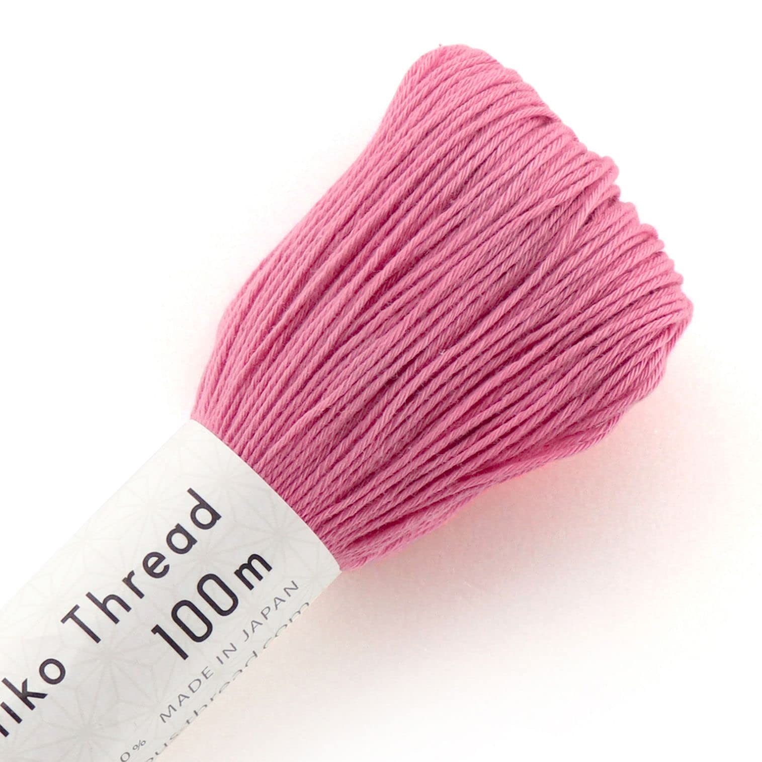 Hilo de Sashiko Olympus rosa para reparar ropa vaquera y remiendos decorativos de 100m