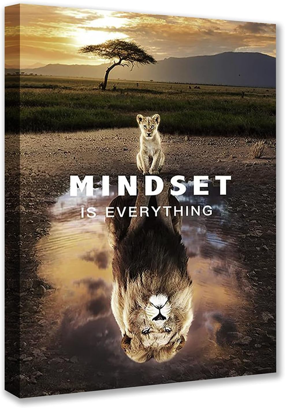 Motivation Posters Canvas Mindset is Everything Move Forward Wall Art ...