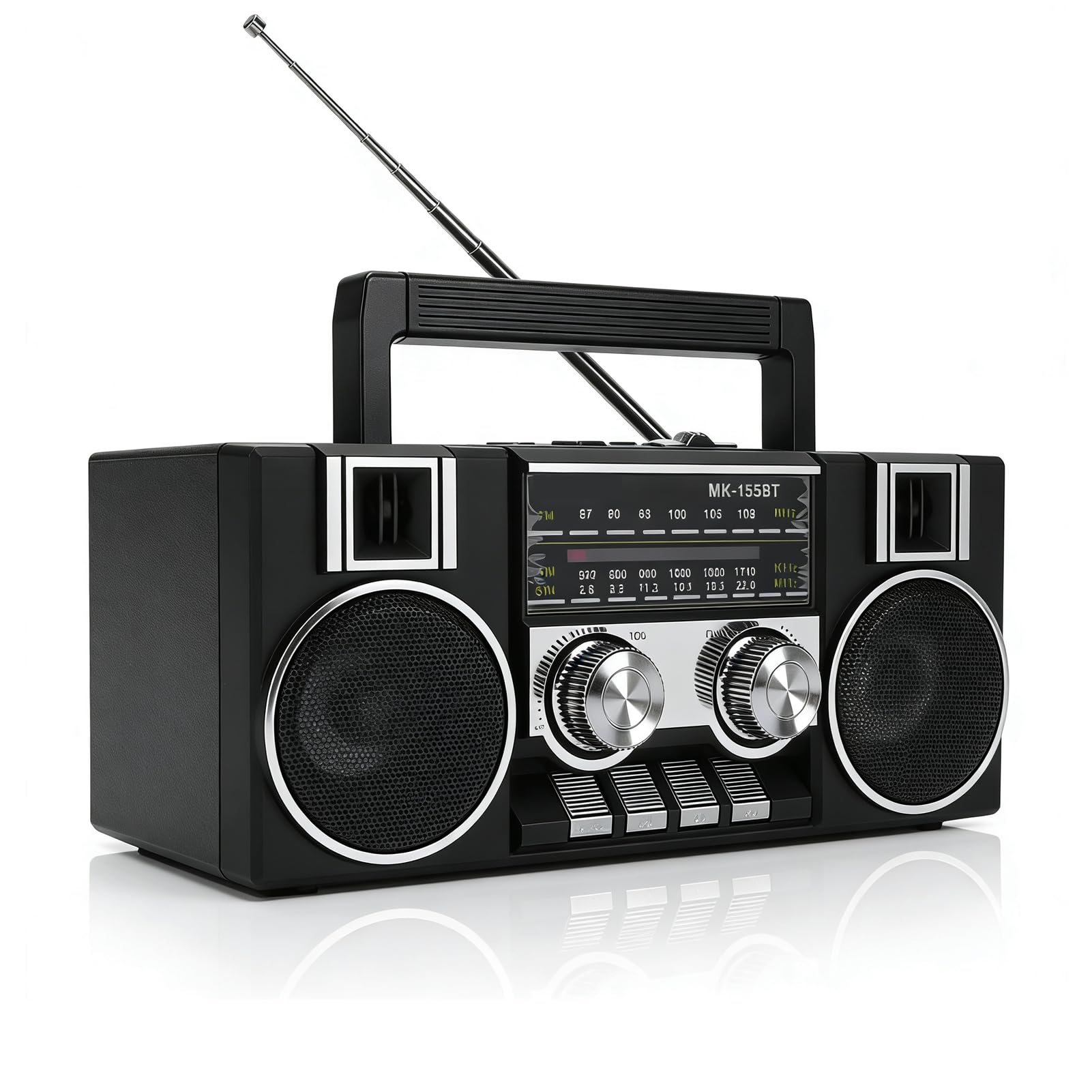 Zunate Full Band Portable Shortwave Radio, AM FM SW LW World Band Radio, Retro Vintage Bluetooth Speaker, Small Radios Portable AM FM SW, Long Telescopic Antenna for Home Kitchen-image-32