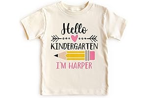 Personalized Hello Kindergarten Girl's Back to School Shirt