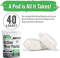 Vista 122 de Rockin' Green Detergente para ropa sucia, a base de plantas, detergente en polvo natural para ropa, vegano y biodegradable, seguro para pieles