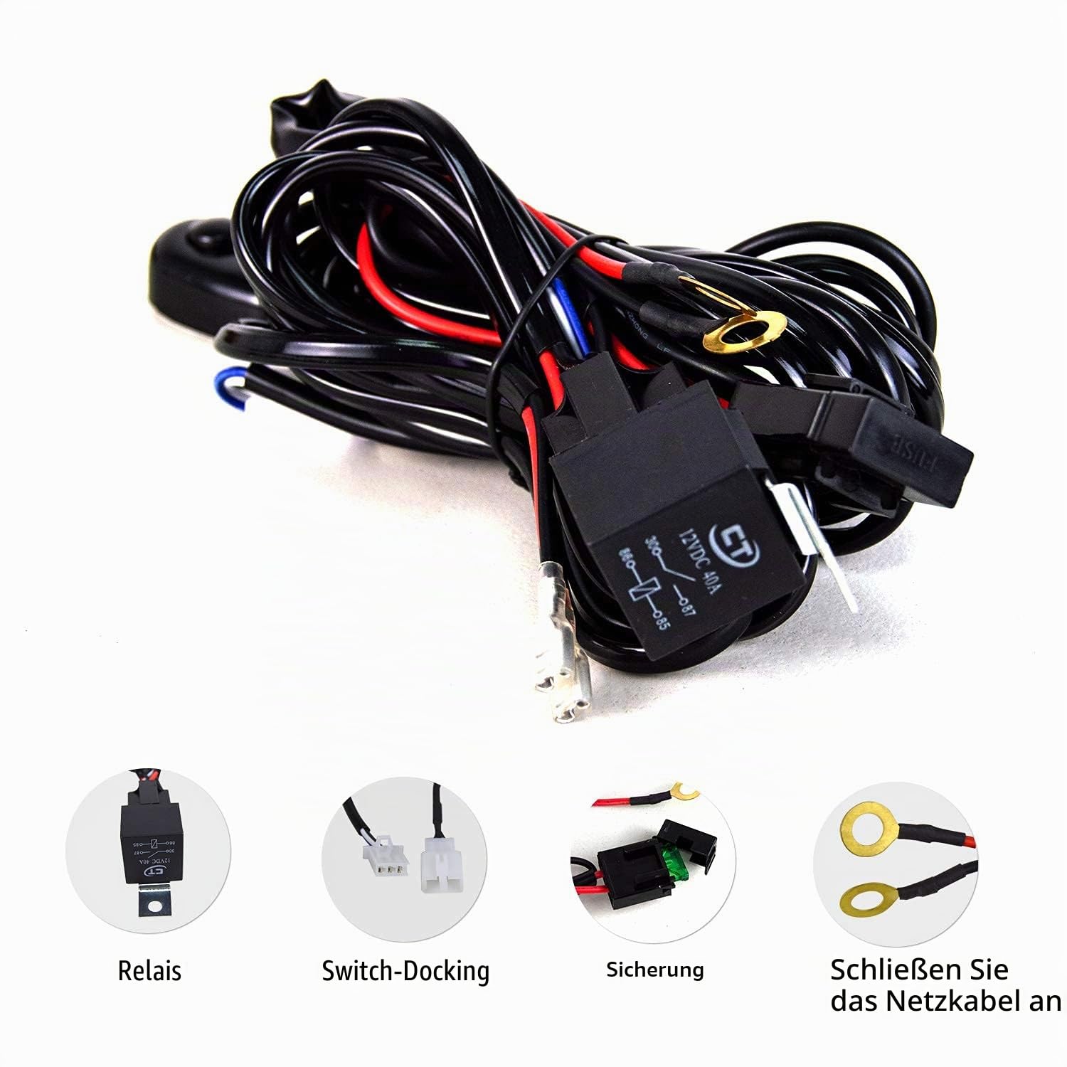 SKYWORLD 50.8 cm 420W LED Arbeitsscheinwerfer Bar 12V 24V Spot-Flood-Kombistrahl Zusatzscheinwerfer LED-Lichtleiste mit schwarzer Kennzeichenhalterung Kabelbaum-Kit für LKW PKW ATV SUV 4x4 LKW Coche | Dreireihige Spot Flood Led Lichtleiste Zusatzscheinwer