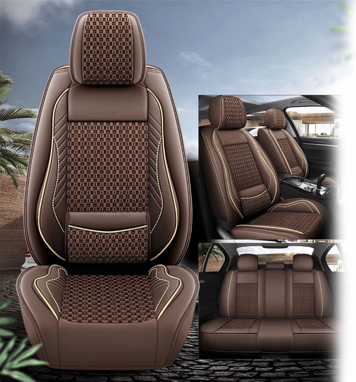 Housse de siège de voiture en cuir PU haut de gamme pour Kona et Ix35