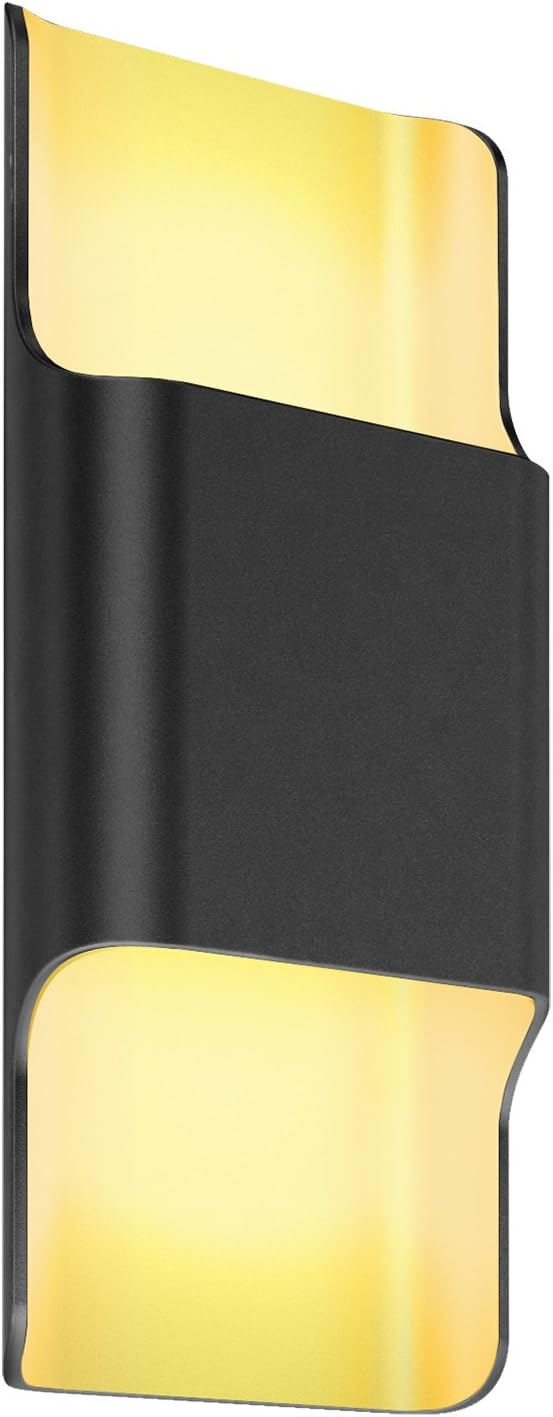 DALS Lighting LEDWALL-E-BK 6" Rectangular Indoor/Outdoor LED Wall Sconce, Black