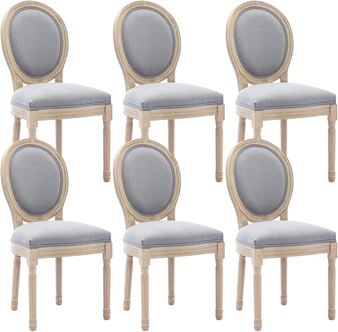 Virabit French Country Dining Chairs Set of 6, Vintage