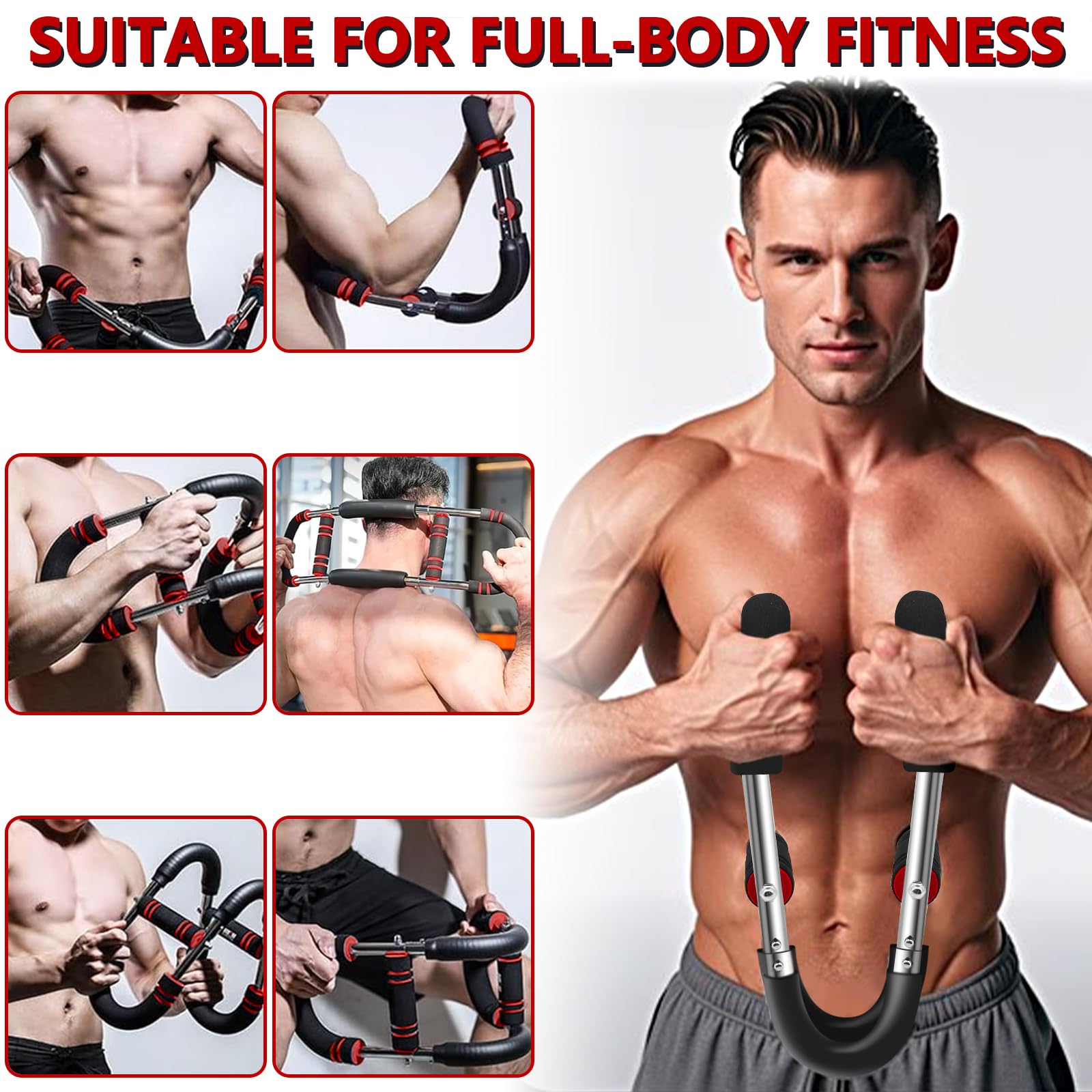 Shaker Twister Arm Trainer, 66-110lb Adjustable Chest Workout Equipment, Chest Trainer for Men Arm Workout Equipment - Image 6