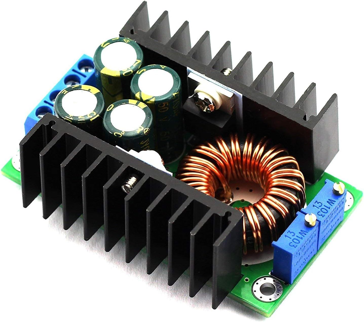 Sparkel DC 9A 300W Step Down Buck Converter 7-40V Input to 1.2-35V Output Power Module CC CV with Current Voltage Control Function