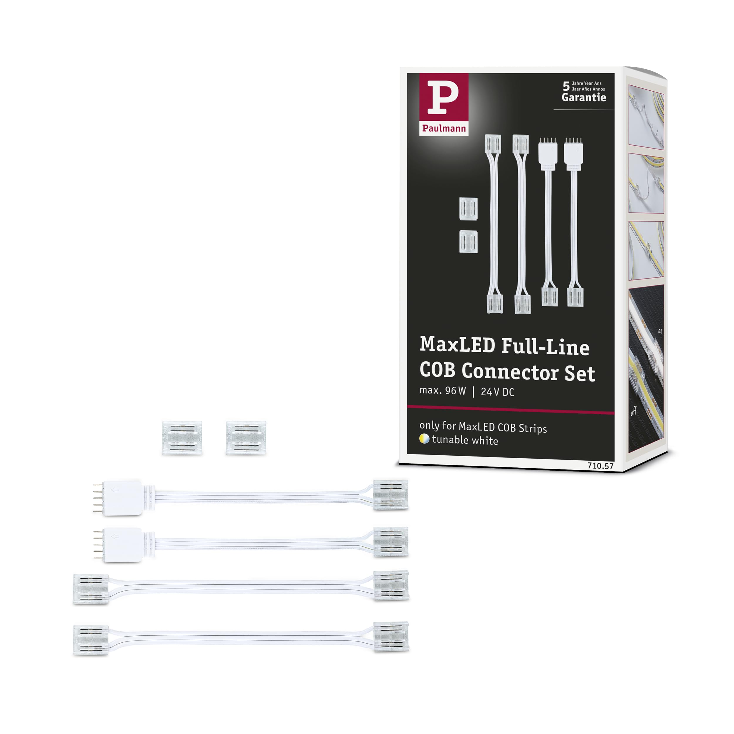 Paulmann 71057 MaxLED Connector Set Full-Line COB White, Transparent