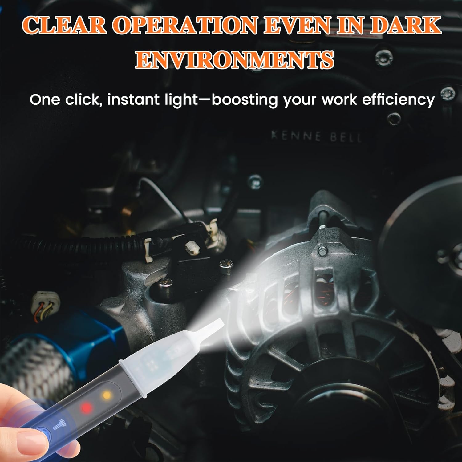 Ignition Coil Tester Tool, Car Spark Plug Tester Relay Testers Pen, Automotive Electronic Magnetic, Ignition Diagnostic with LED, Generator Fuel Injector Fan Testers for Car Truck MC ATV