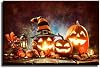Halloween Pumpkin Lantern Poster, Halloween Party Poster,Halloween HD Waterproof Canvas Print Poster, Living Room Bedroom Room Aesthetic Wall Art Decoration EMXEE 24x36 No Framed,E