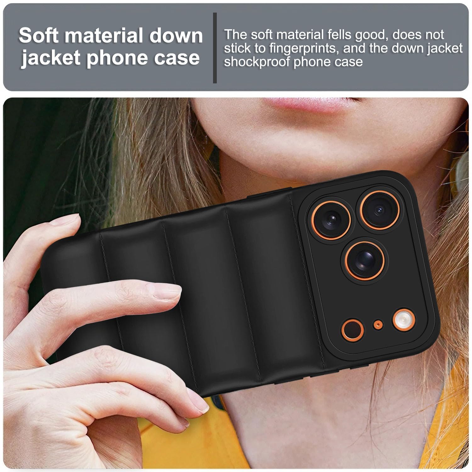 Plus Puffer Case for Apple iPhone 17 Pro, Rubber, Soft Back Cover