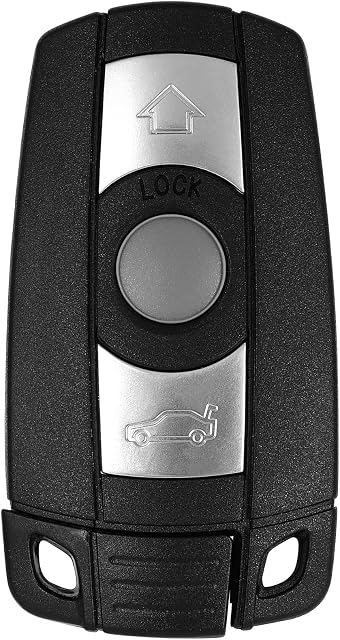 ECCPP 1 X Replacement Remote Key Shell Case with Uncut Ignition Key for Smart Key Shell Blade Fob E90 E91 E92 E60 Remote Case for BMW 1 3 5 6 X Series