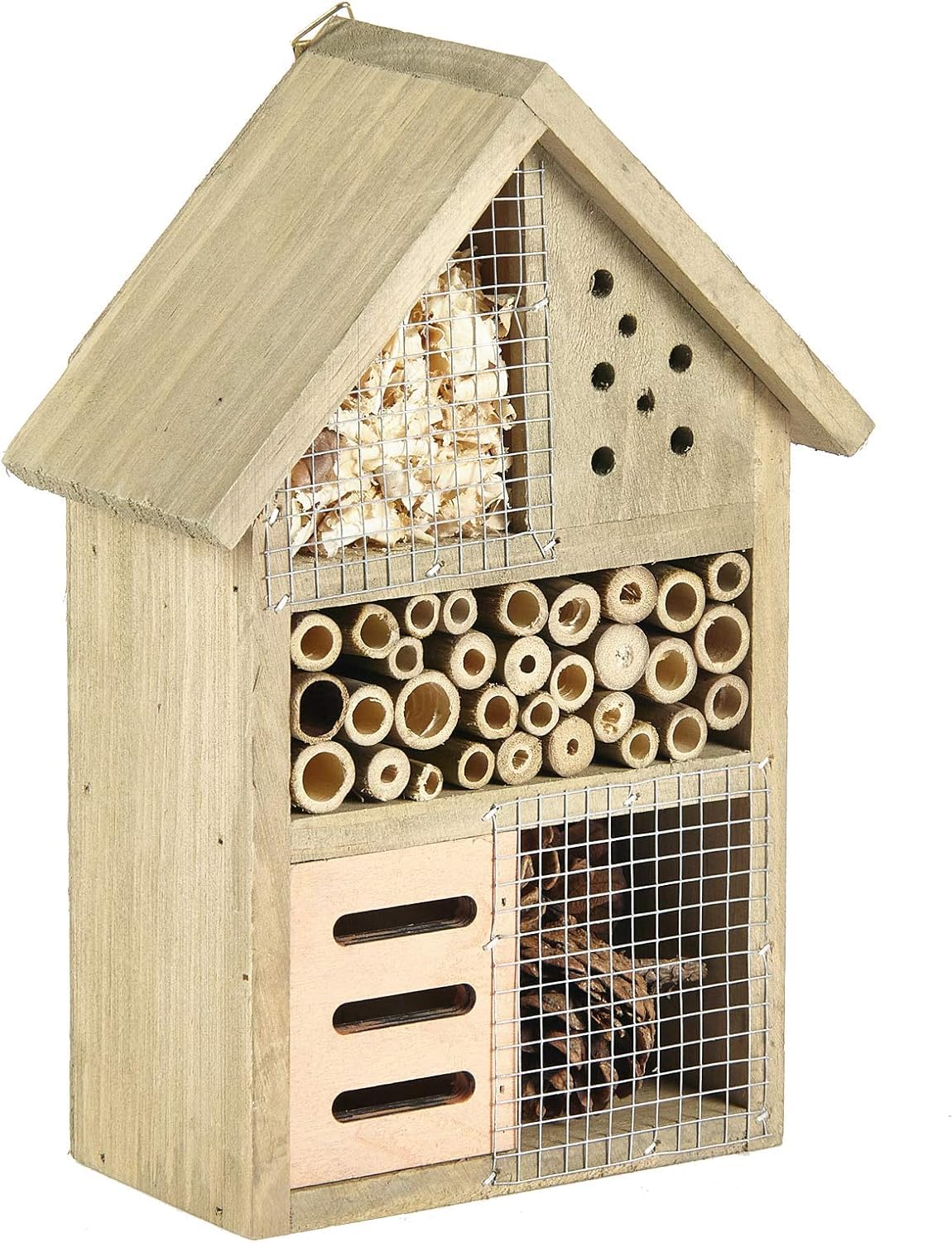 Wooden Insect House Hotel Eco Friendly Bee Ladybug Butterfly Insects 25.5 cm