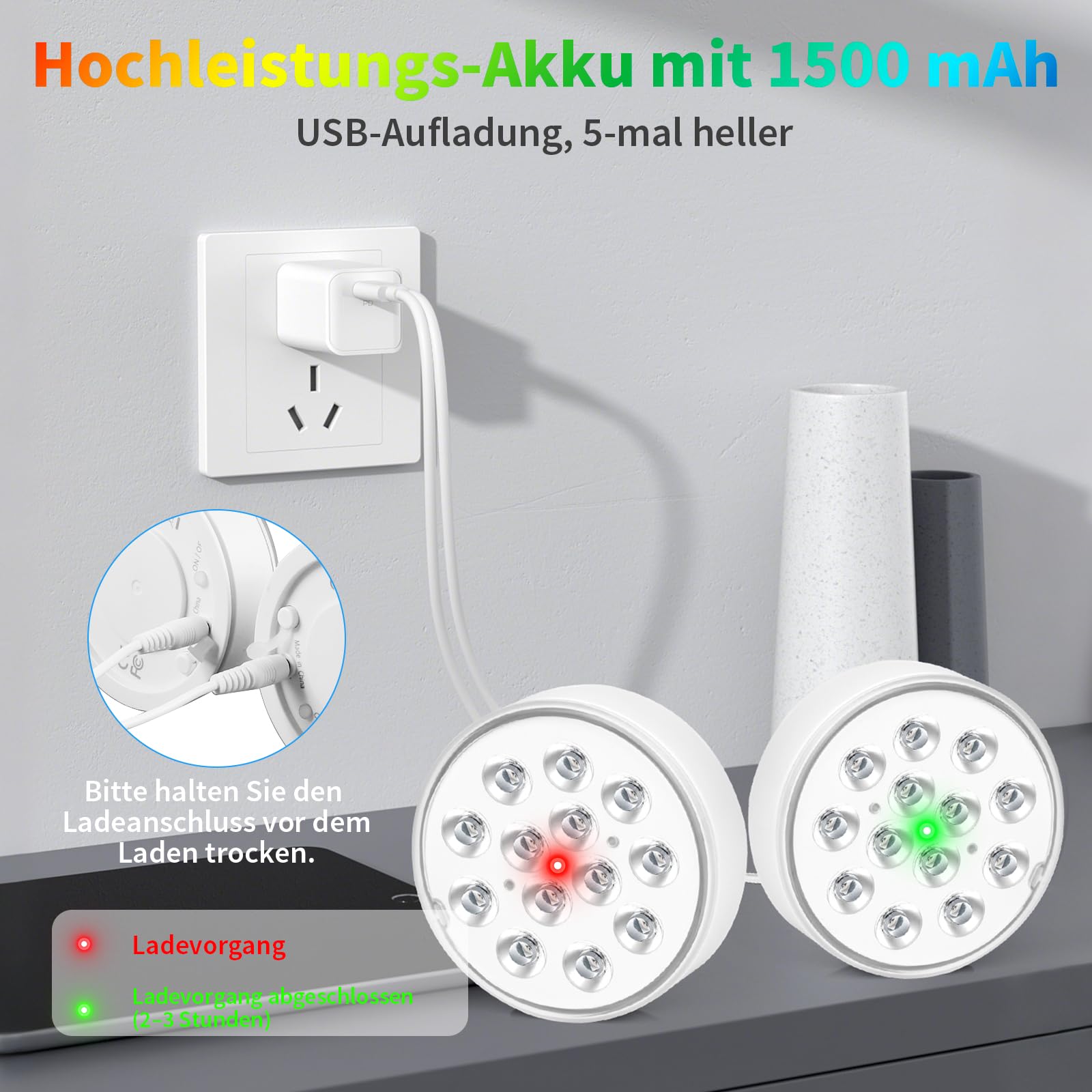 Czemo Unterwasser Licht Wiederaufladbar LED Poolbeleuchtung mit Magnet Poollicht mit Fernbedienung IP68 LED Wasserdicht für Pool Teich Aquarium Beleuchtung (Mehrfarbig-4 Stück)