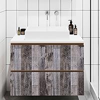 Vista 53 de Yun-aeon Natural Wood-Dark Grey Wood Contact Paper Peel and Stick Wallpaper 17.3"x 80"Self Adhesive Removable Vintage Faux Wood Wall Paper Plank