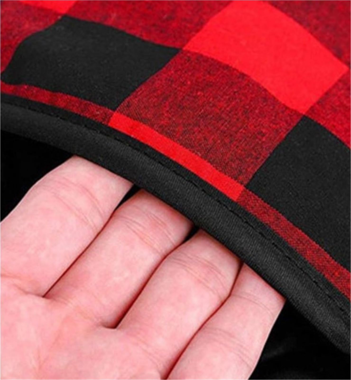 Gants de Cuisine Mitaines De Four Doublées De Coton Doux, Adaptées À La Cuisson Au Micro-Ondes Manique(Black)