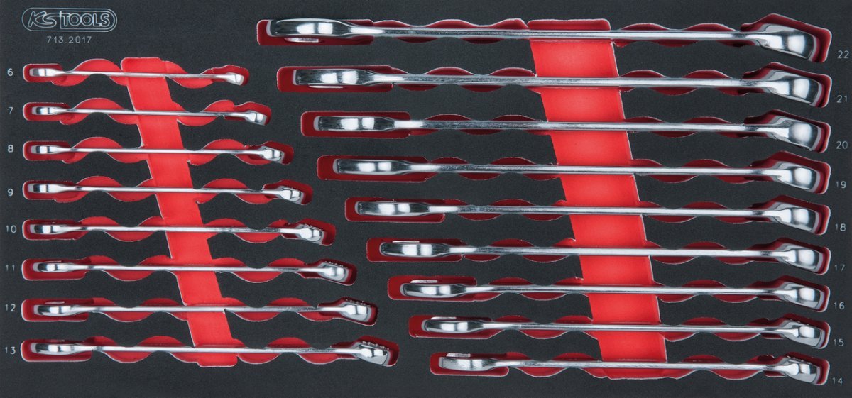 KS TOOLS 713.2017 - Set di chiavi combinate ULTIMATE, 17 pezzi
