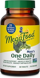 One Daily Mens Multivitamins - Multivitamin for Men - Vitamin C, Vitamin D3 & Vitamin B12 - Muscle, Energy Metabolism & Immune Support - Vegetarian, Gluten Free - 60 Tablets, 60 Servings