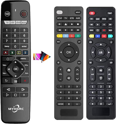 Universal Remote for All TVs/DVD/Blu-ray Player/VCR/Combo/CBL/Audio Streaming Media Player and